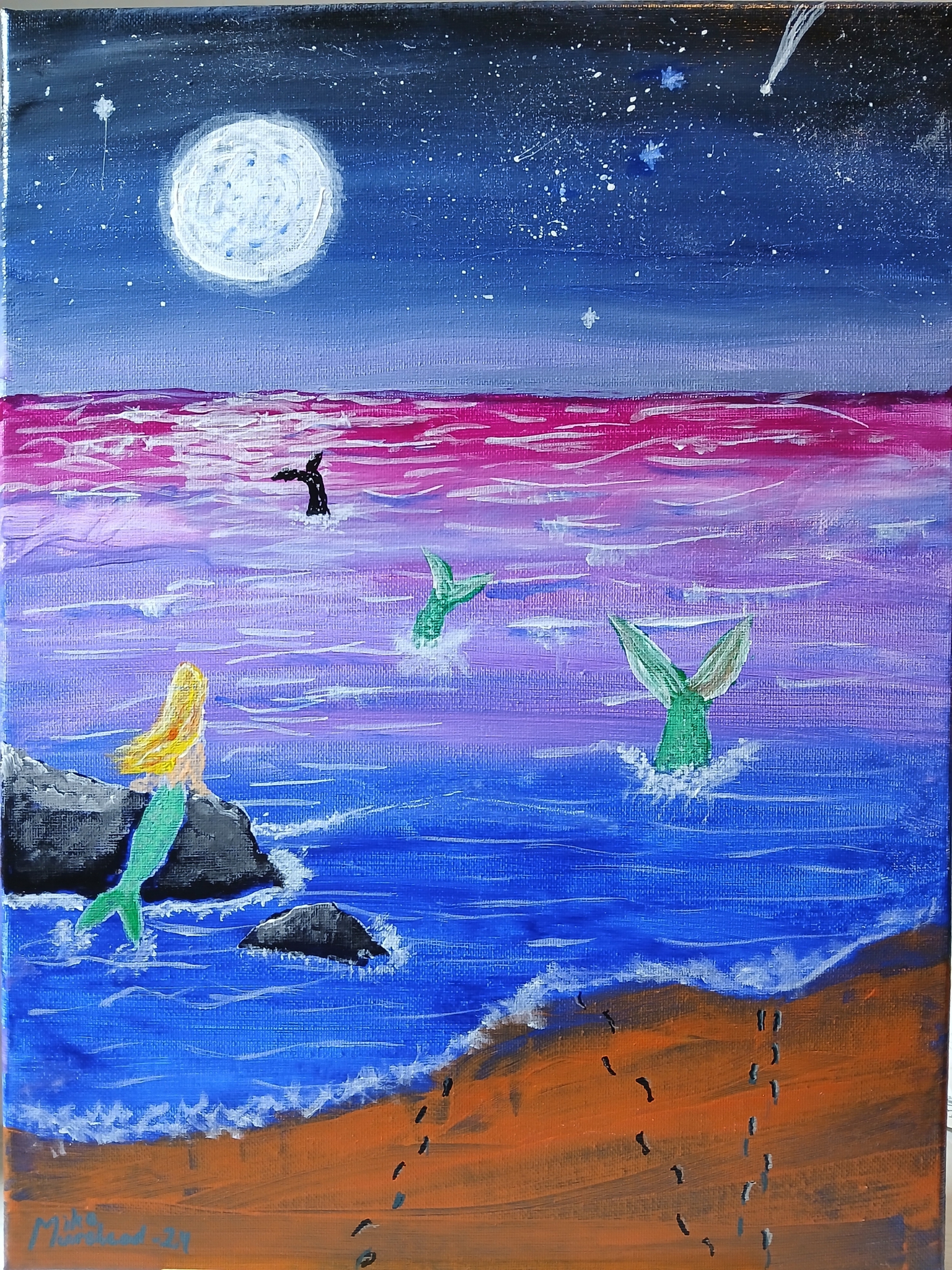 Footsteps In The Sand by Mike R Murehead